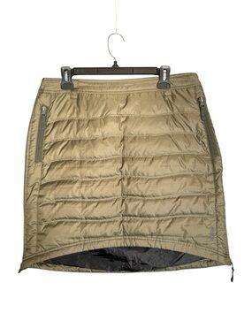 Skhoop Duck Down Mini Skirt Green Ski Hiking Outdoors Puffer Insulated L